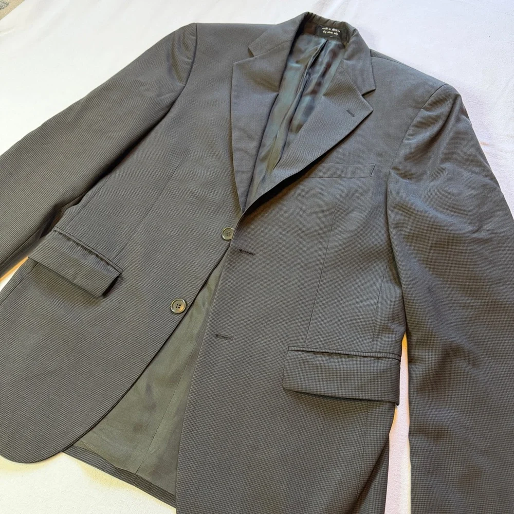 Andrew Fezza Men's Classic Black & Gray Houndstooth‎ Blazer Size 36R